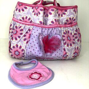 American Girl Bitty Baby Mommy's Diaper Bag and Bitty Baby Sweet Bib RETIRED